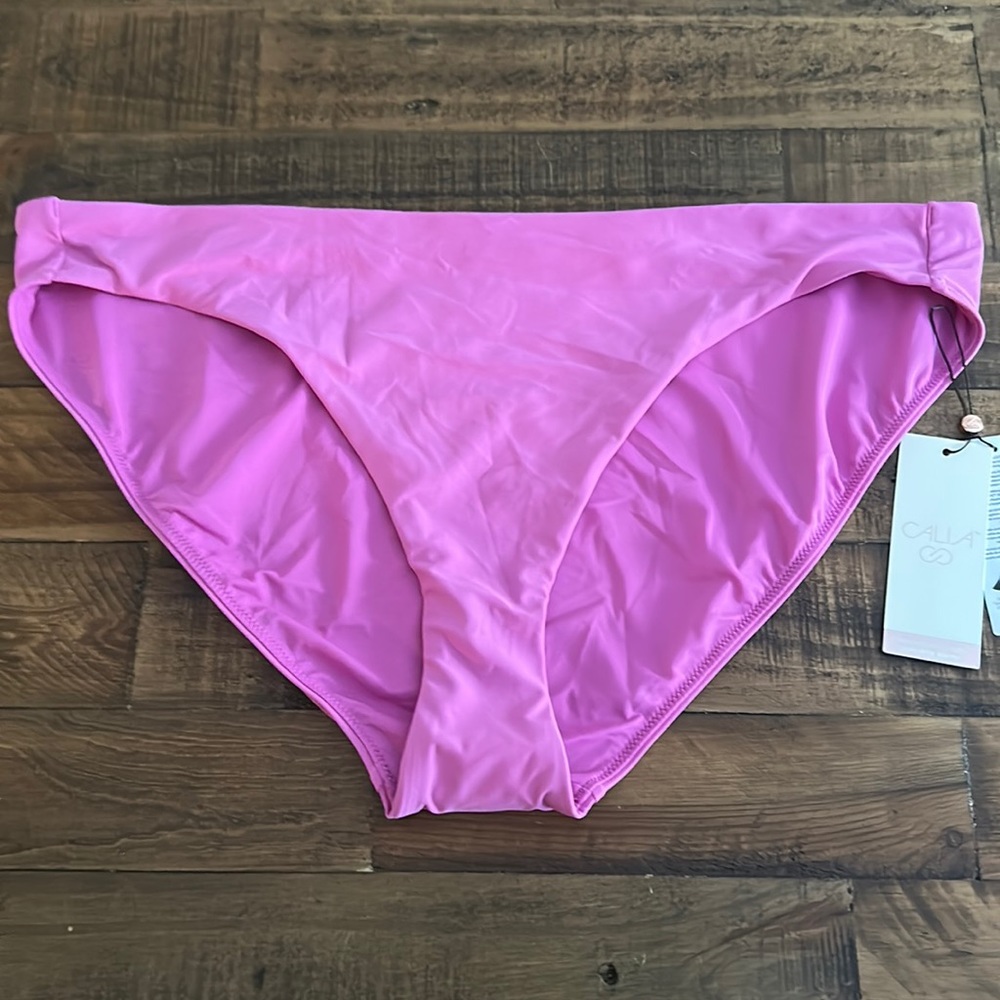 CALIA Low Rise Swim Bottoms: GERANIUM PURPLE: NEW WITH TAGS: SIZE XXL